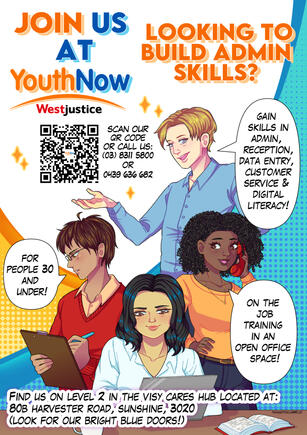 Volunteer (unpaid) Poster for YouthNow's BizE Program. 2025.