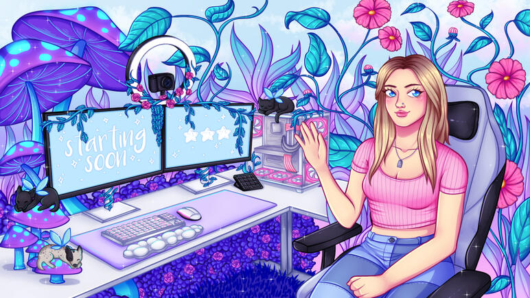 Twitch Intermission commission for @ashanyx 2024.