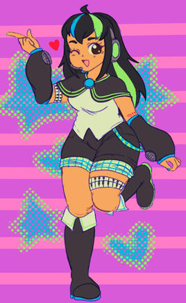 Redraw of a fanloid character made when I was 12! 2025.