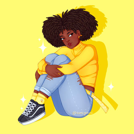 A character I designed based off a banana. 2019.