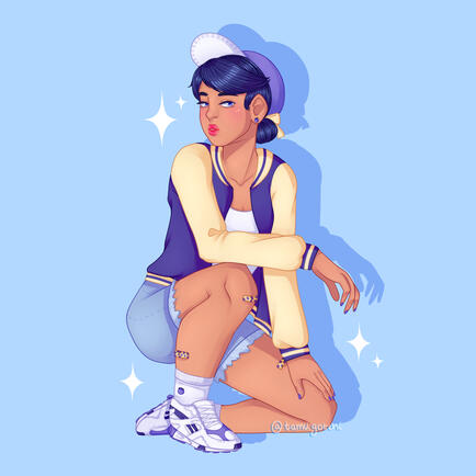 A character I designed based off blueberries. 2019.