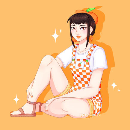 A character I designed based off an orange. 2019.