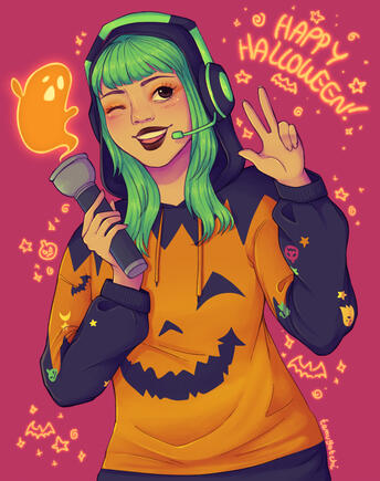 Feng Min from Dead by Daylight in her Halloween mobile skin. 2023.