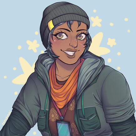 Portrait of Haddie Kaur from Dead by Daylight. 2023.